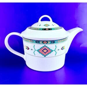 Studio Nova Teapot Adirondack W/ Lid 4 1/4" Oven to Table Y 2201 Southwest VTG